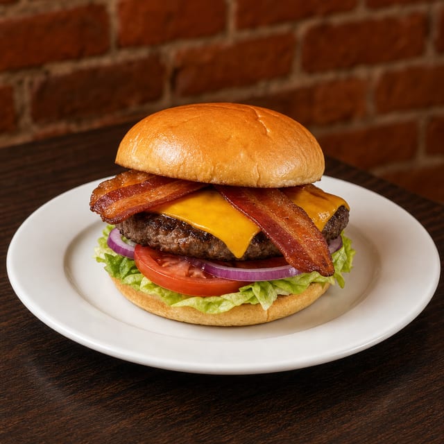 Angus Beef Cheeseburger.