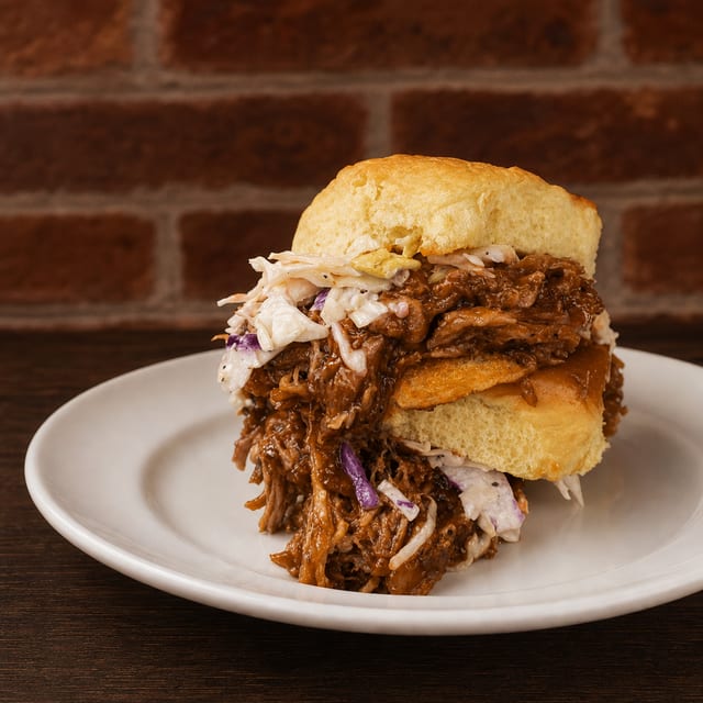 BBQ Pork Sandwich.