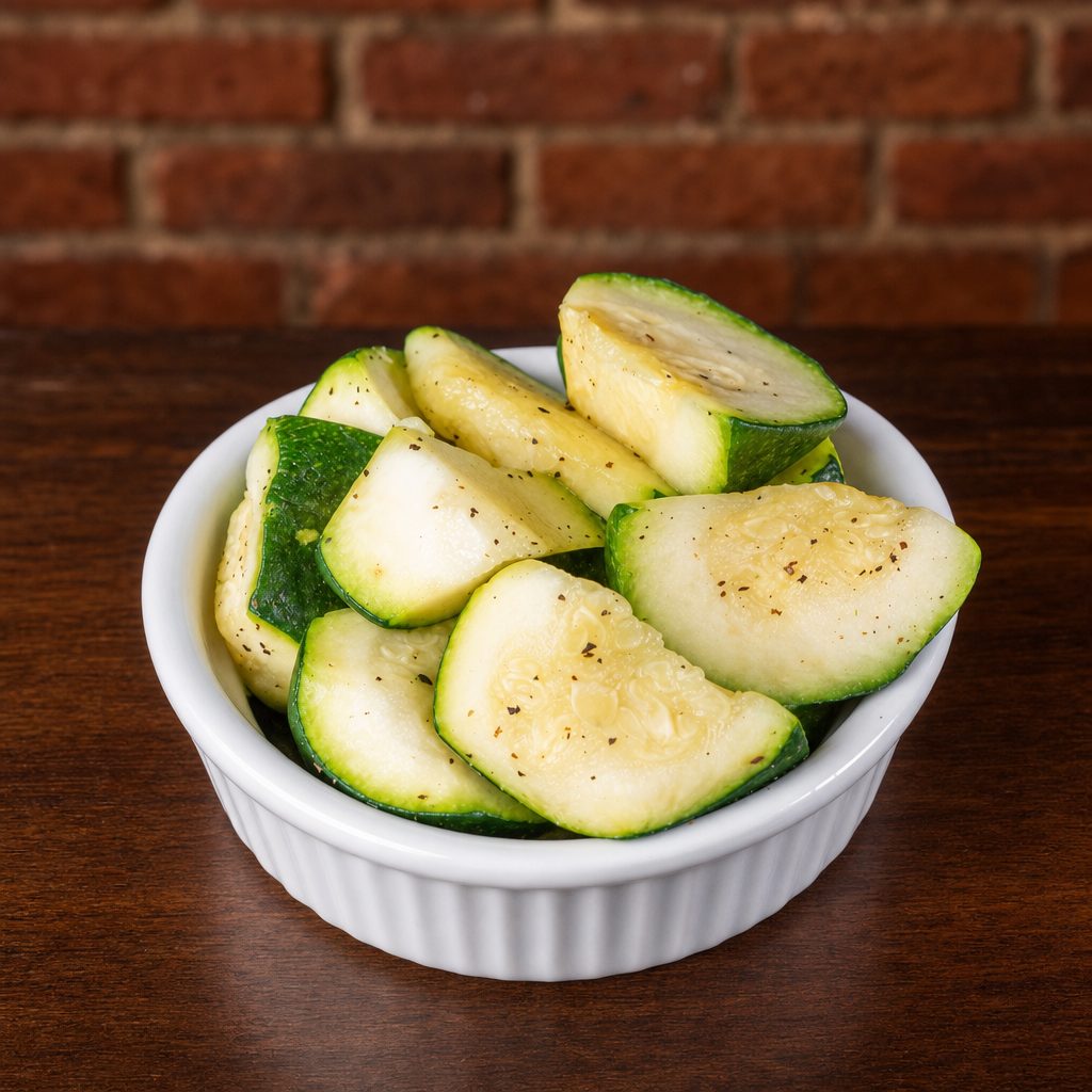 Steamed Zucchini.