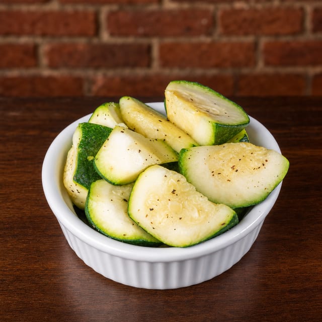Steamed Zucchini.