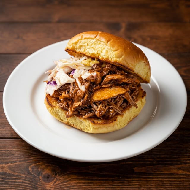 BBQ Pork Sandwich.