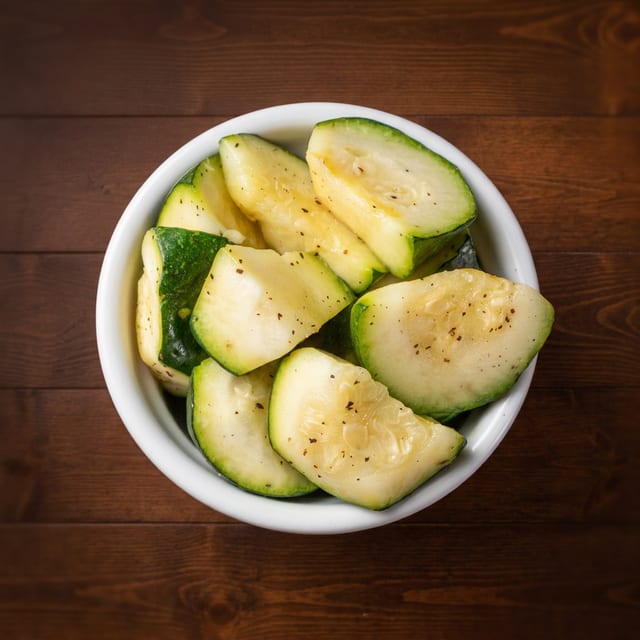 Steamed Zucchini.
